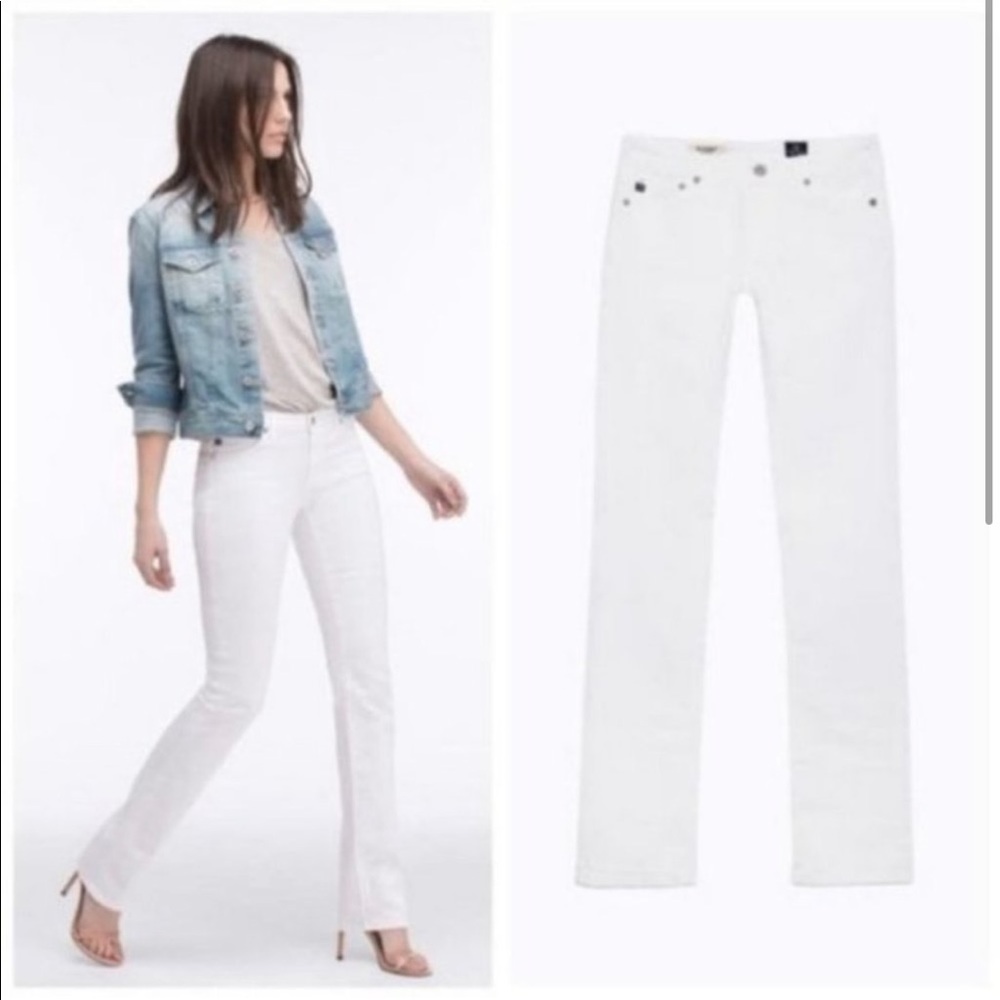 AG Adriano Goldschmied The Ballad Slim Boot Jeans Coastal Grandma White Size 29R - Picture 15 of 15